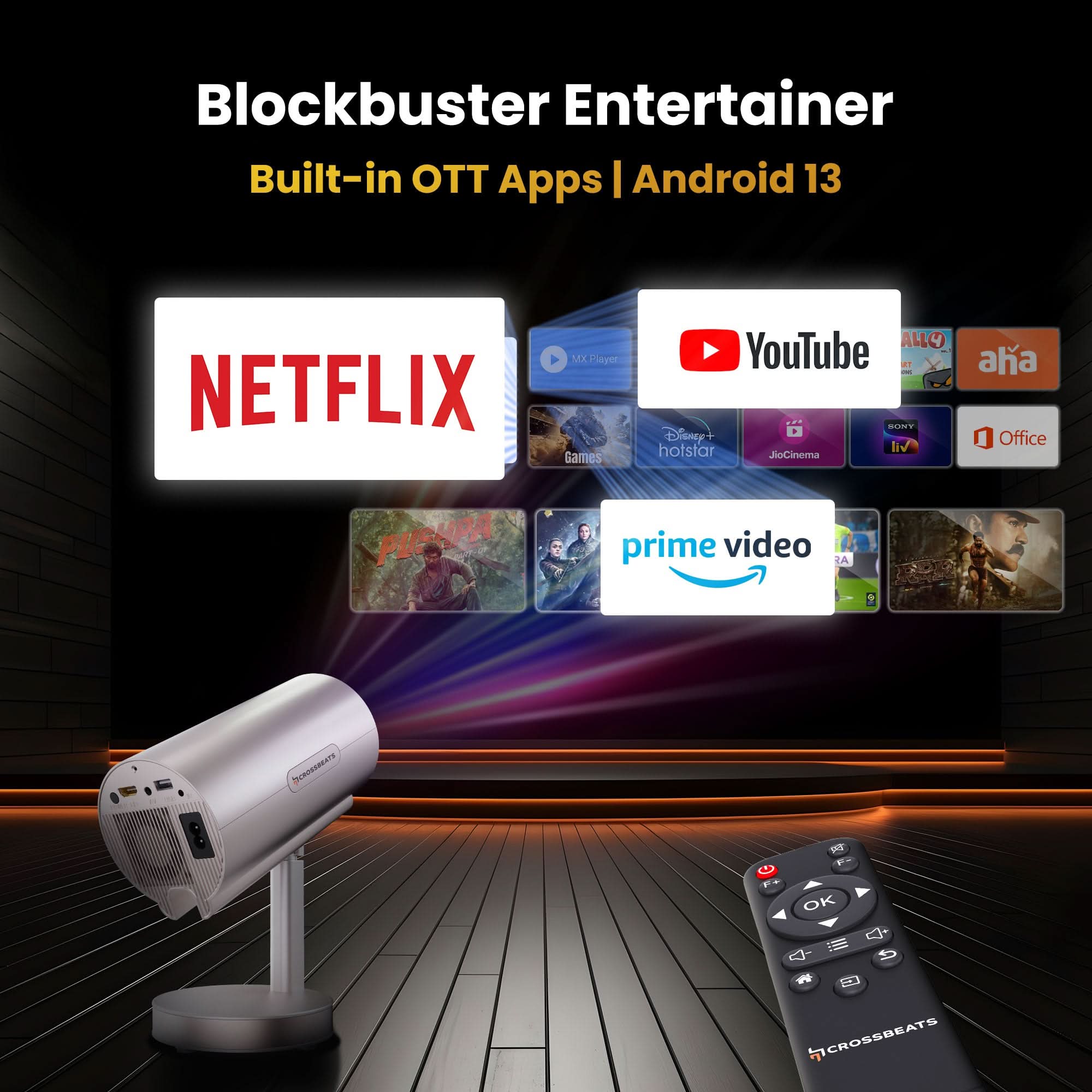 LumeX Projector + Blaze B50 Soundbar Combo