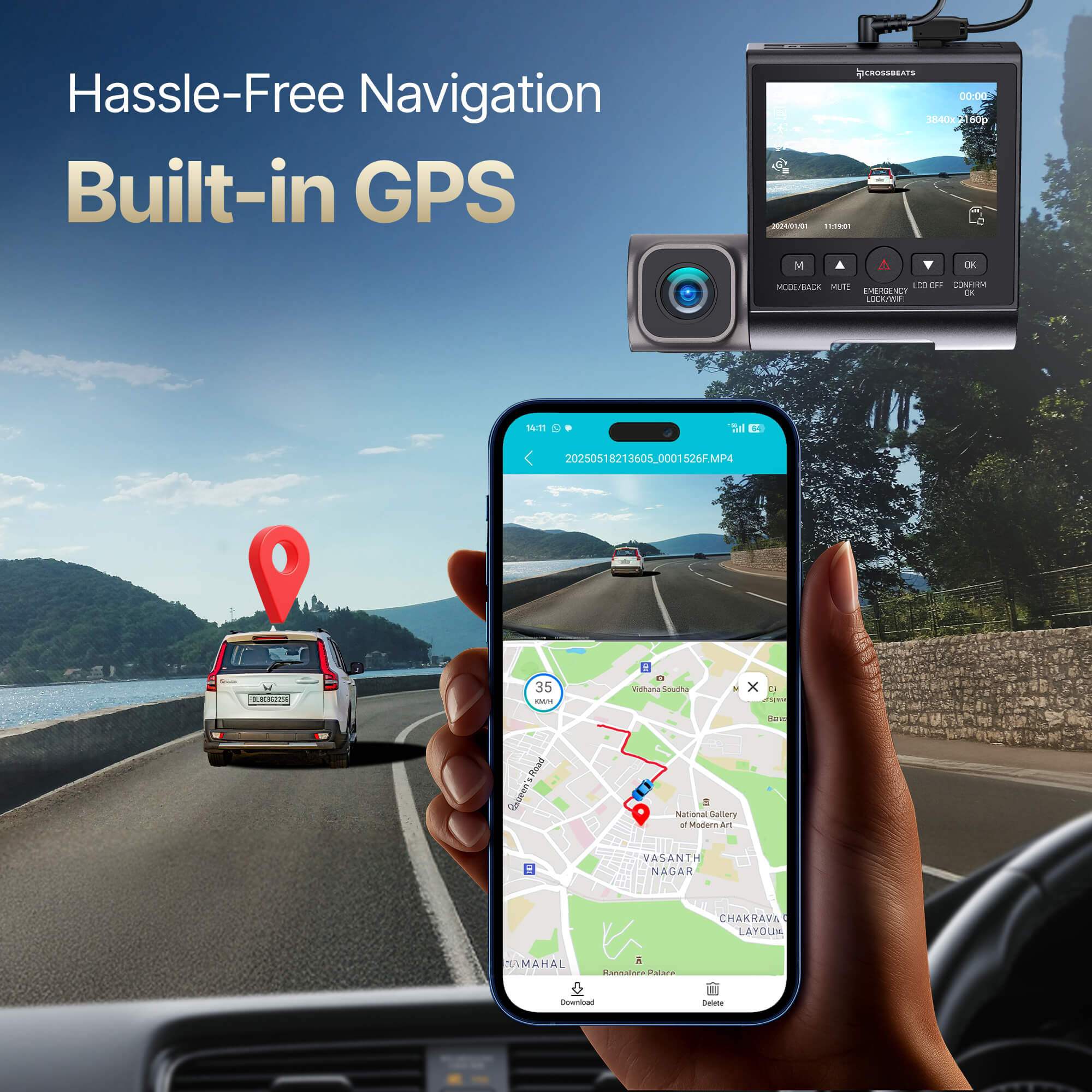 RoadEye DC04 (3Channel) Dashcam