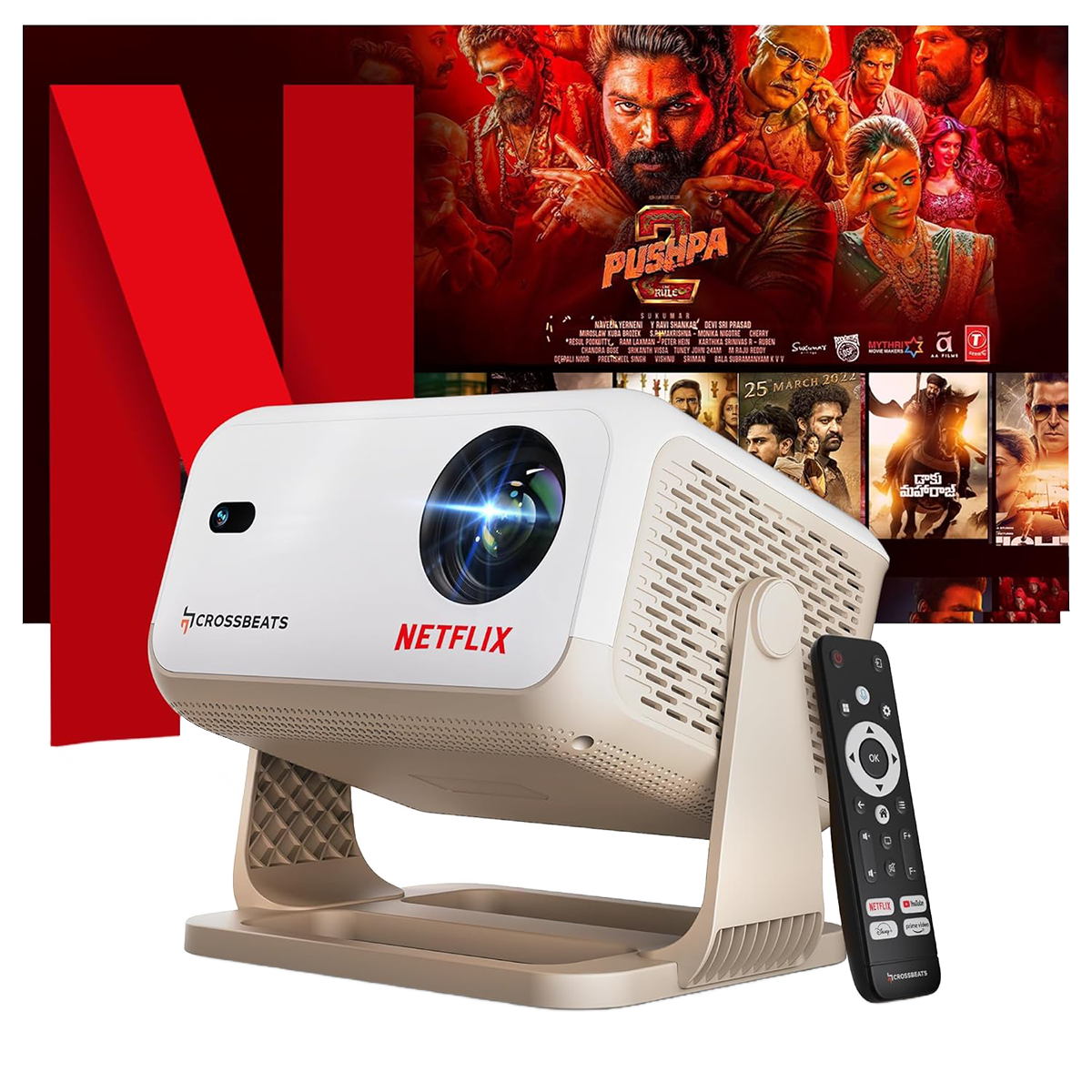 Blaze B1100 Dolby Audio Home Theater + Lumex FLIX Projector Combo