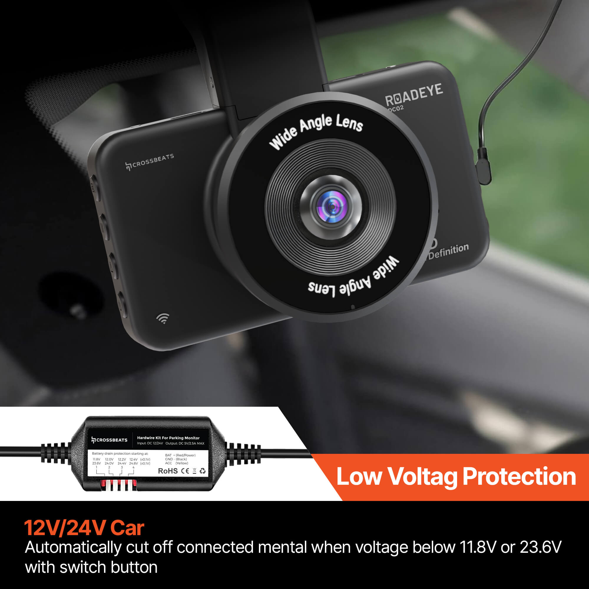Crossbeats Type-C Hardwire Kit for Dashcams