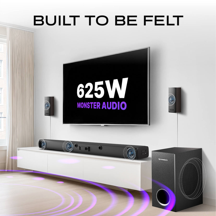 Crossbeats Blaze B1100 5.1 Dolby Home Theatre Soundbar sound bar price comparison image - view 3