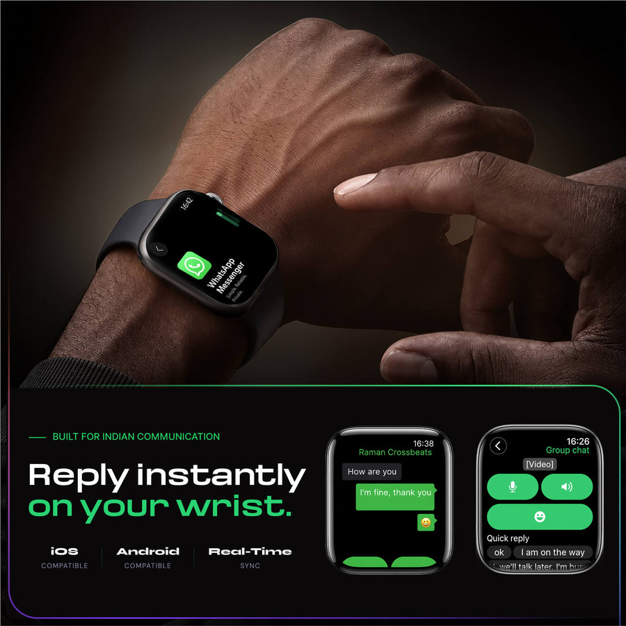 Nexus Pro AI Smartwatch | 2.08" AMOLED Display | 7-Day Battery Crossbeats Nexus Pro AI Smartwatch | 2.08" AMOLED Display | 7-Day Battery Crossbeats