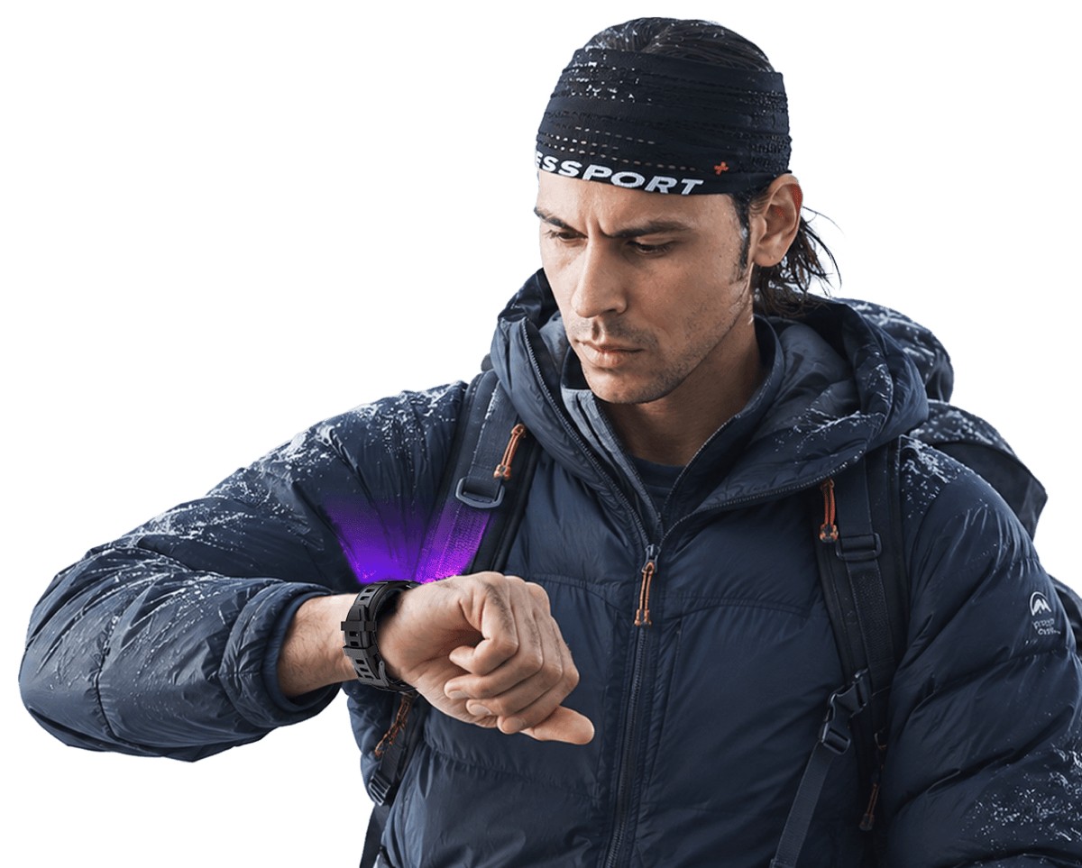 Runner checking watch