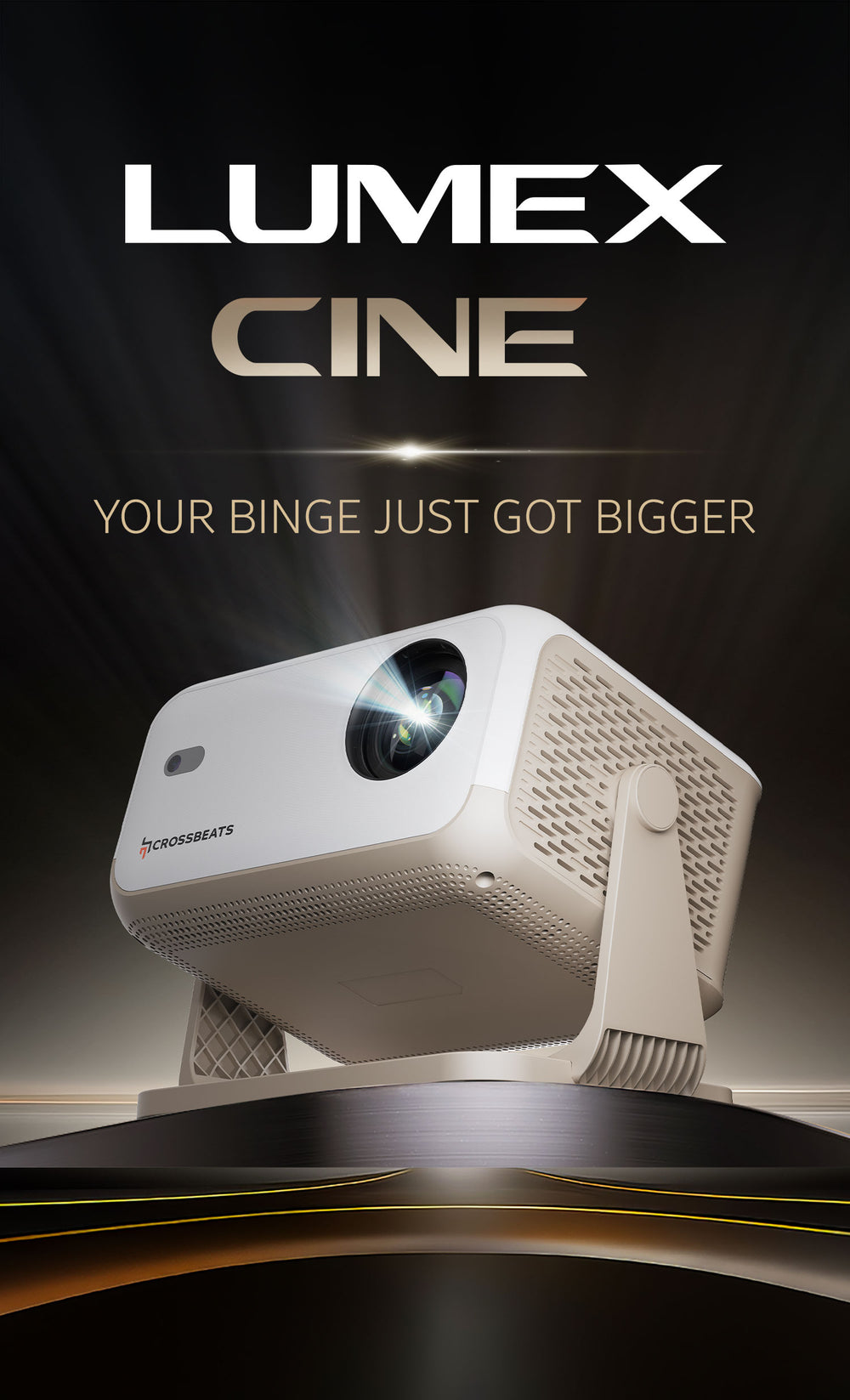 Crossbeats Lumex Cine Smart Home Projector 4k Ultra HD for Room|Office