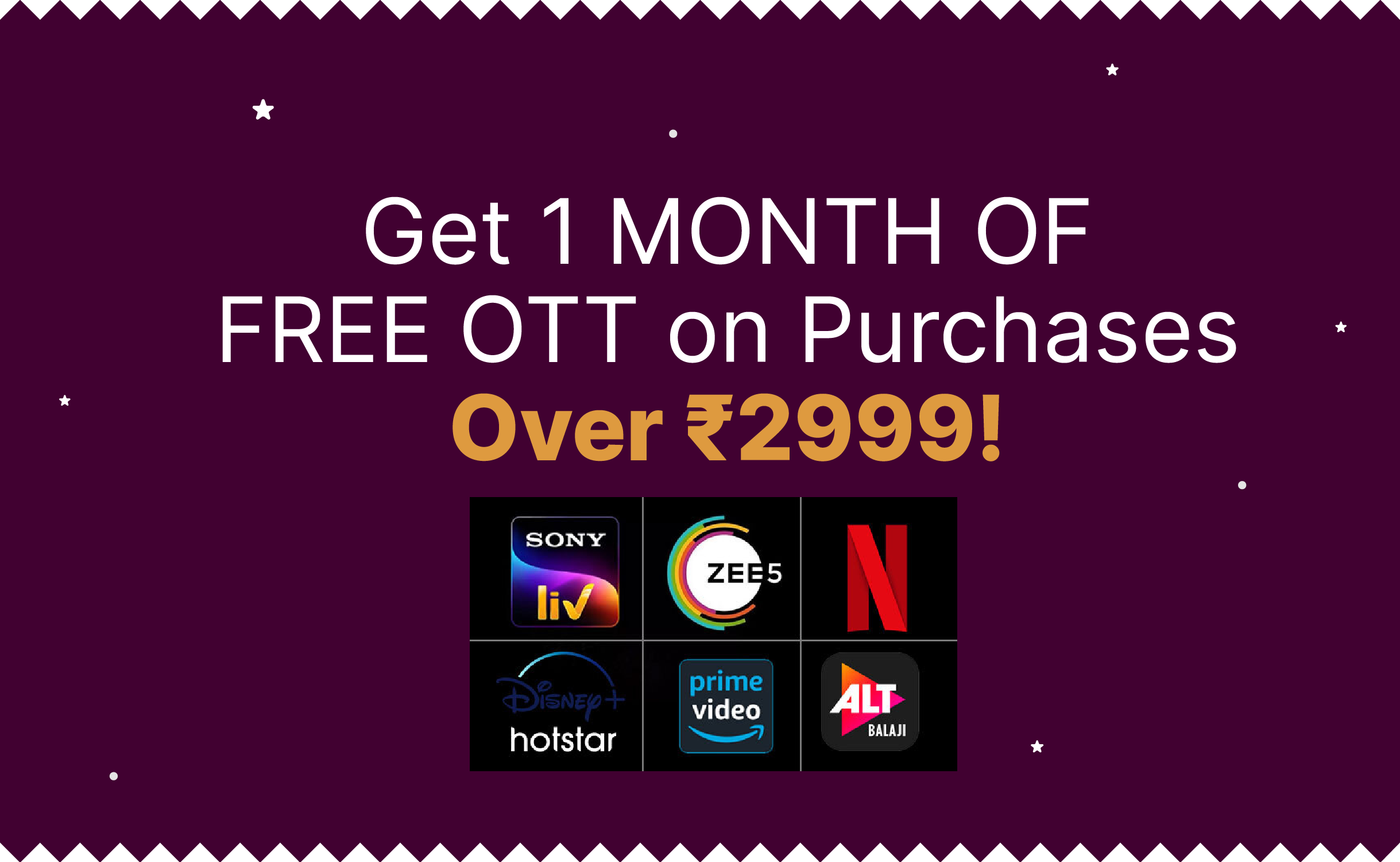 Free OTT for 1 month